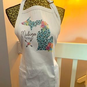 Michigan Girl Leopard Print Boho Apron One Size Fits Most